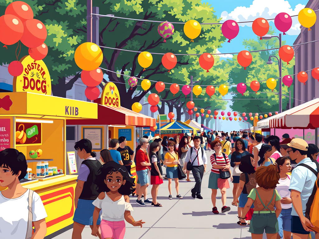 An orange balloon floating against a clear blue sky.